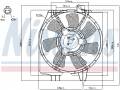 вентилатор, конденсатор на климатизатора за Mazda Premacy (CP) NISSENS 85275