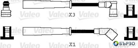 комплект запалителни кабели за Subaru Justy 2 (JMA,MS) VALEO 346066