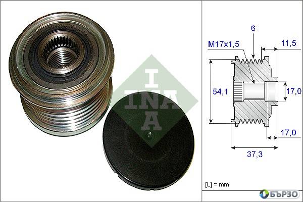 rolka alternator za Citroen Jumpy BOX INA 535 0149 10