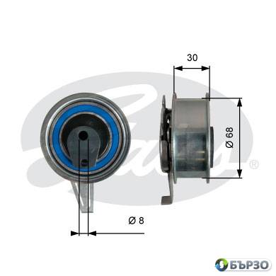 obtjajna rolka, angrenaj za VW Golf 7 (5G1) GATES T43245