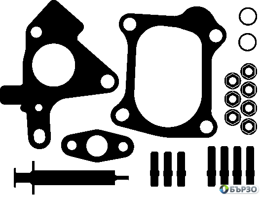 montajen komplekt, turbina za Renault Modus ELRING 714.351