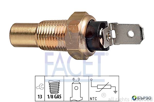 datchik temperatura na ohladitelnata technost za Mazda MX-3 (EC) FACET 7.3080