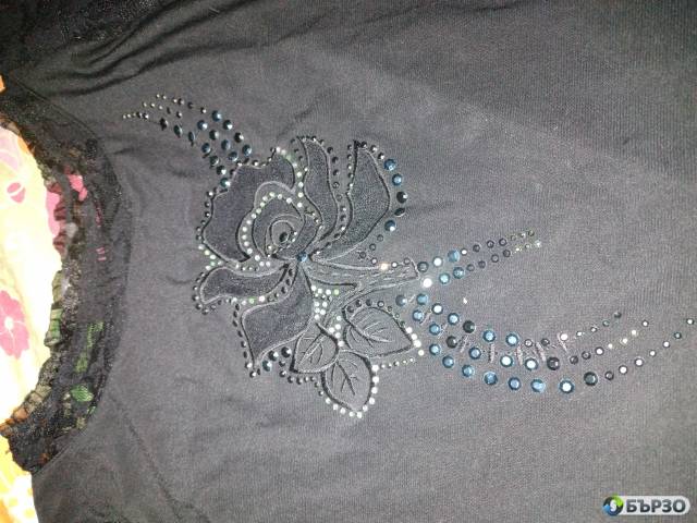 Блуза с бродерии и апликации Ема