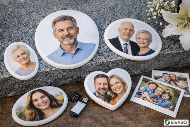 Порцеланови снимки за надгробни плочи и паметници – изработка по снимка Fotomara София