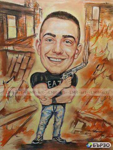 Risuvam ruchno KARIKATURI ,SHARJ